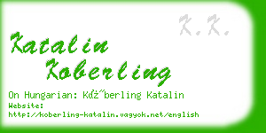 katalin koberling business card